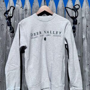 Deer Valley Embroidered Crewneck Sweatshirt Ski Resort Utah XS